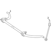 Mercedes Suspension Stabilizer Bar -  Genuine Mercedes 1673236200