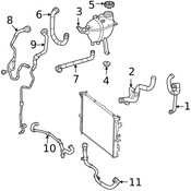 Mercedes Engine Coolant Overflow Hose - Genuine Mercedes 1675016600