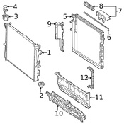 Mercedes Radiator Support Baffle - Genuine Mercedes 1675053700