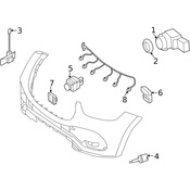 Mercedes Parking Aid System Wiring Harness - Genuine Mercedes 1675403728