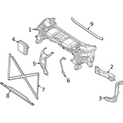 Mercedes Radiator Support Panel Brace - Genuine Mercedes 1676209200