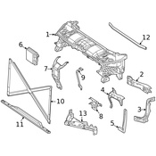 Mercedes Radiator Support Tie Bar - Genuine Mercedes 1676209900