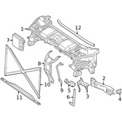 Mercedes Radiator Support Tie Bar Bracket - Genuine Mercedes 1676271200