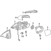 Mercedes Door Mirror Seal - Genuine Mercedes 1678110900