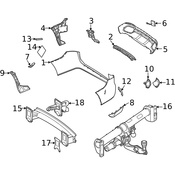 Mercedes Bumper Cover Bracket - Genuine Mercedes 1678801201