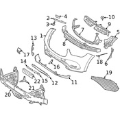 Mercedes Bumper Trim - Genuine Mercedes 1678855602