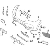 Mercedes Radiator Support Air Duct - Genuine Mercedes 1678858803