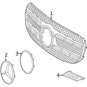Mercedes Grille - Genuine Mercedes 1678889200