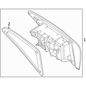 Mercedes Taillight Assembly - Genuine Mercedes 1679066910