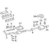 Mercedes Exhaust Bracket - Genuine Mercedes 1704920641