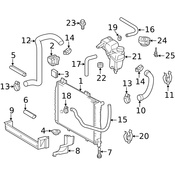 Mercedes Radiator Support Baffle - Genuine Mercedes 1705050388