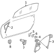 Mercedes Power Window Motor - Genuine Mercedes 1708201442