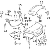 Mercedes Deck Lid Stop Buffer - Genuine Mercedes 1709870140