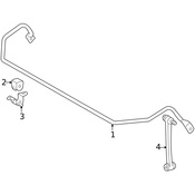 Mercedes Suspension Stabilizer Bar -  Genuine Mercedes 1713200110