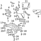 Mercedes Suspension Crossmember Stop -  Genuine Mercedes 1713520046
