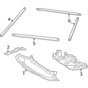 Mercedes Radiator Support Splash Shield Bracket - Genuine Mercedes 1715240340