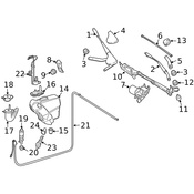 Mercedes Windshield Wiper Arm  - Genuine Mercedes 1718200744