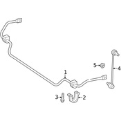 Mercedes Suspension Stabilizer Bar -  Genuine Mercedes 1723231465