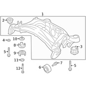 Mercedes Suspension Subframe Crossmember -  Genuine Mercedes 1723508400