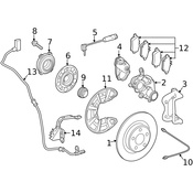 Mercedes Brake Dust Shield -  Genuine Mercedes 1724230120