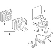 Mercedes ABS Modulator Bracket - Genuine Mercedes 1724300410