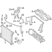 Mercedes Radiator Support Baffle - Genuine Mercedes 1725050330