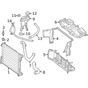 Mercedes Radiator Support Baffle - Genuine Mercedes 1725050530