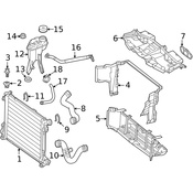 Mercedes Radiator Support Baffle - Genuine Mercedes 1725051130