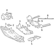 Mercedes Radiator Support Splash Shield - Genuine Mercedes 172520202364