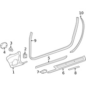Mercedes Door Seal - Genuine Mercedes 1726310198