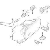 Mercedes Glove Box Support - Genuine Mercedes 1726800691