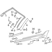 Mercedes Windshield Frame - Genuine Mercedes 1727200078