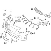 Mercedes Bumper Cover Bracket - Genuine Mercedes 1728810206