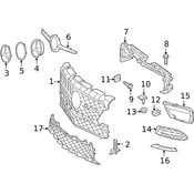 Mercedes Grille - Genuine Mercedes 1728851523