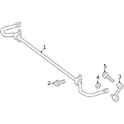 Mercedes Suspension Stabilizer Bar -  Genuine Mercedes 1763200111