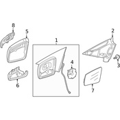 Mercedes Door Mirror Cover - Genuine Mercedes 1768100315