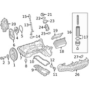 Mercedes Engine Oil Pan - Genuine Mercedes 1770109301