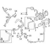Mercedes Turbocharger Mount Heat Shield - Genuine Mercedes 1771503701