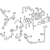 Mercedes Turbocharger Coolant Line - Genuine Mercedes 1772008300
