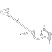 Mercedes Suspension Stabilizer Bar -  Genuine Mercedes 1773263000