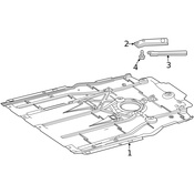 Mercedes Radiator Support Splash Shield Bracket - Genuine Mercedes 1775201500