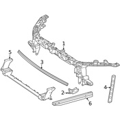 Mercedes Radiator Support Panel Reinforcement - Genuine Mercedes 1776225100