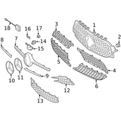 Mercedes Grille - Genuine Mercedes 177888400064