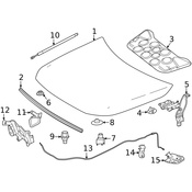 Mercedes Hood Lift Support - Genuine Mercedes 1779800100