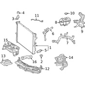Mercedes Radiator Support Air Duct - Genuine Mercedes 1905003500