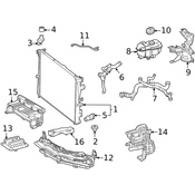 Mercedes Radiator Mount Bracket - Genuine Mercedes 1905010071