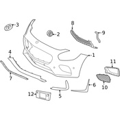 Mercedes License Plate Bracket - Genuine Mercedes 1908850481