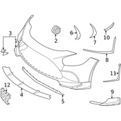 Mercedes Bumper Trim - Genuine Mercedes 1908857901