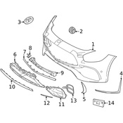Mercedes Bumper Trim - Genuine Mercedes 1908858201