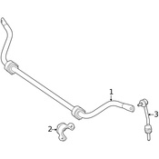 Mercedes Suspension Stabilizer Bar Link - Genuine Mercedes 1973200689